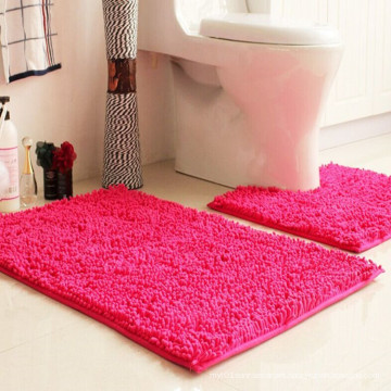 modern microfiber chenille 3 piece bath rug sets